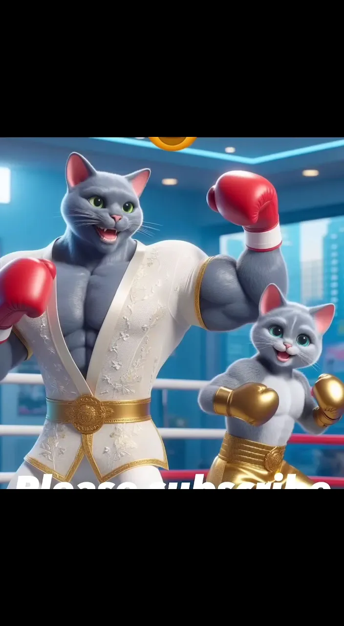 a cat that is wearing boxing gloves