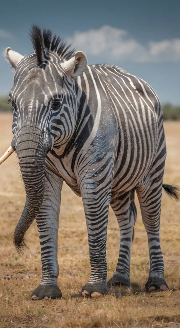 a zebra standing on top of a dry grass field