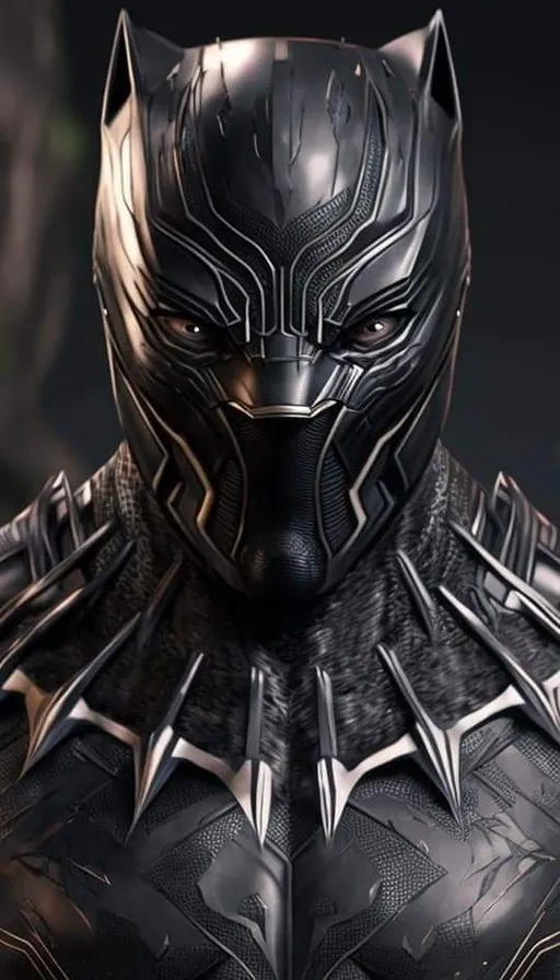 a close up of a black panther face