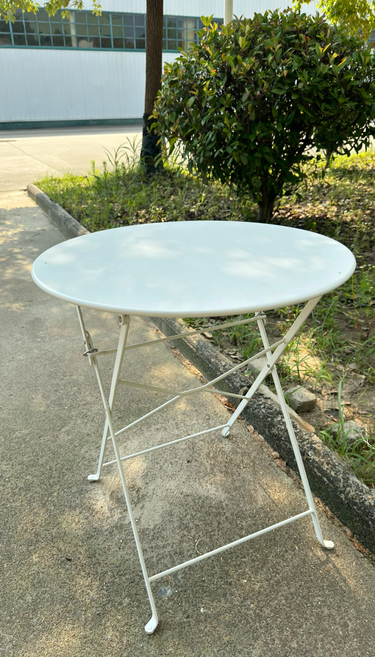 an agricultural wastes made outdoor table , advertising style