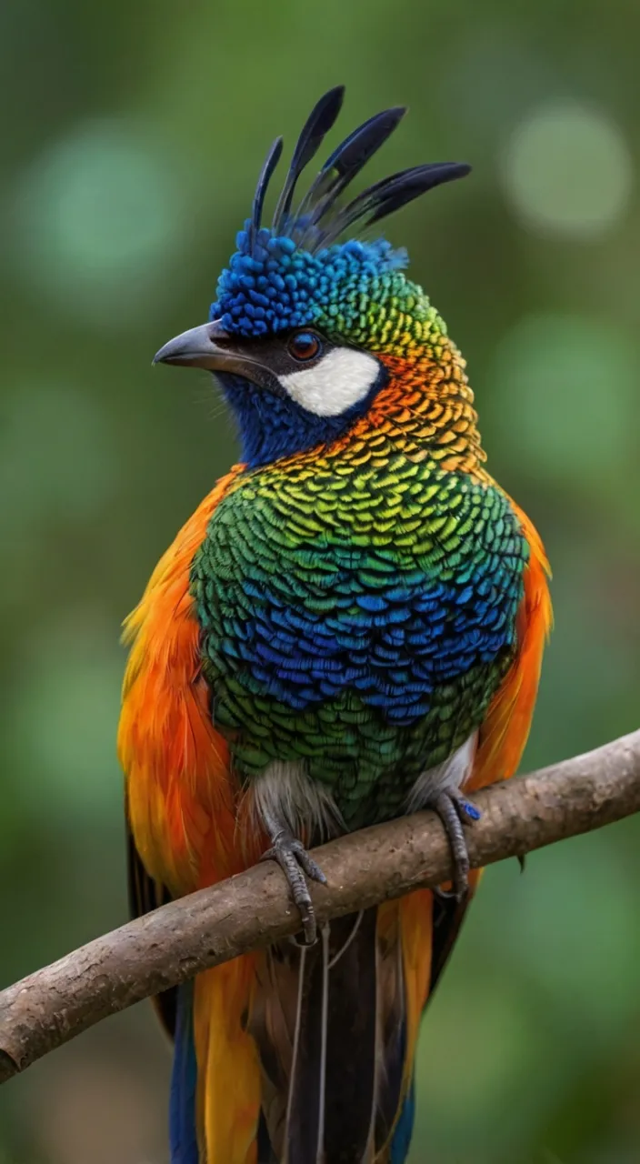 a colorful bird sitting on top of a tree branch