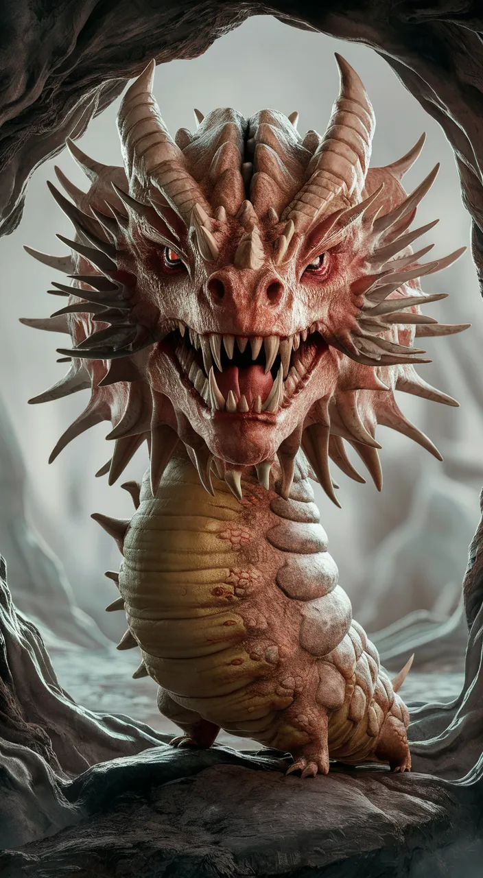 a close up of a dragon with its mouth open