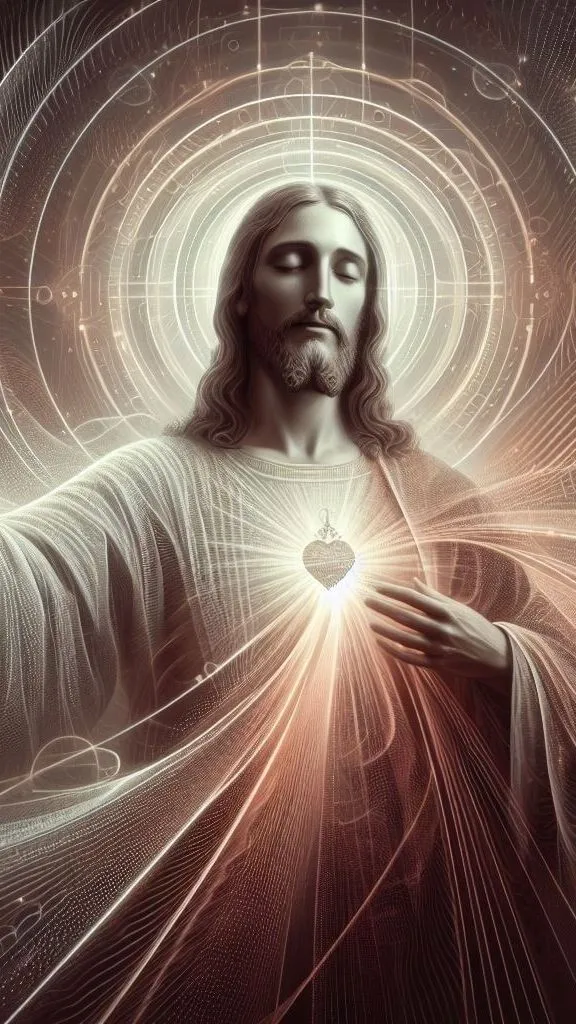 jesus holding a heart in his hands