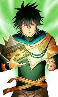 an anime character holding a book in his hands