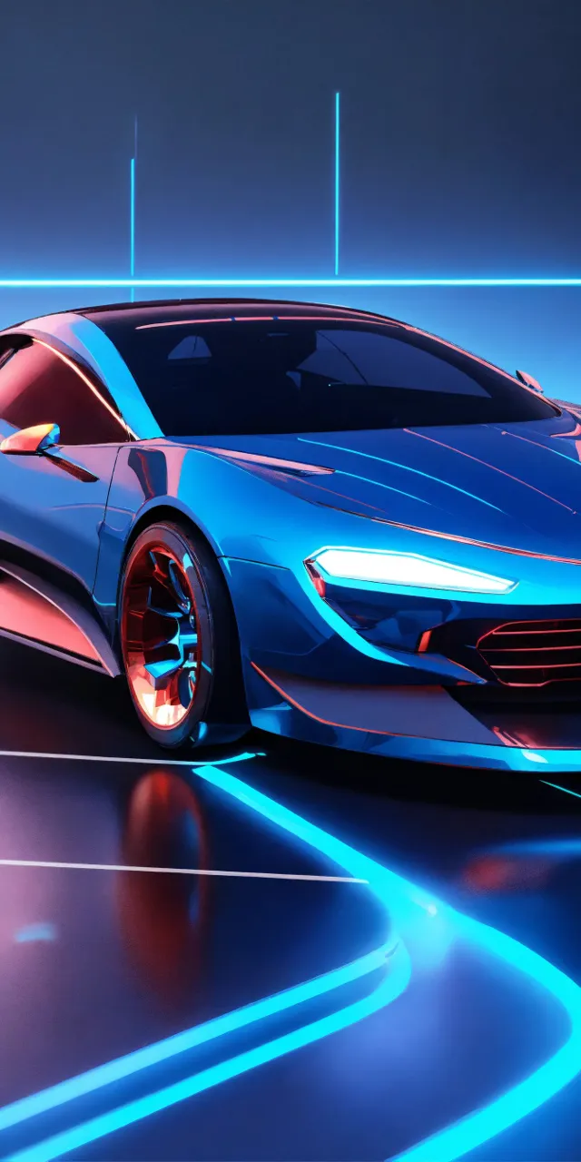 a futuristic car is shown in this image