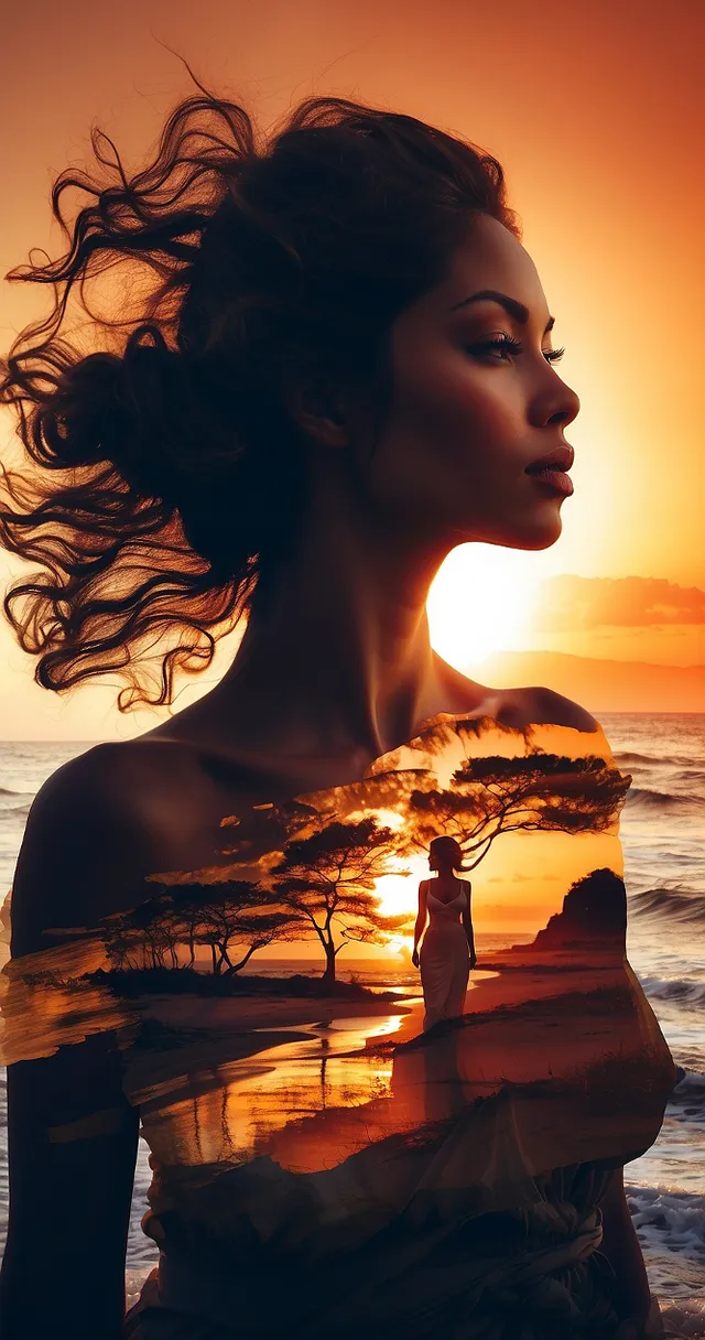 a woman standing on top of a beach next to the ocean