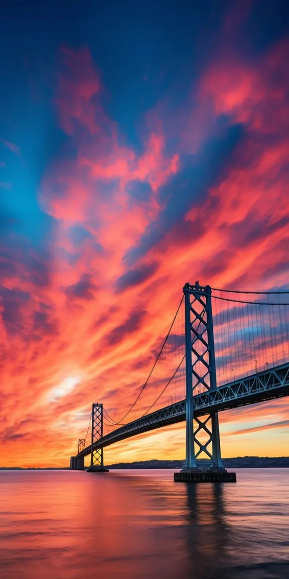 a bridge that is sitting in the water