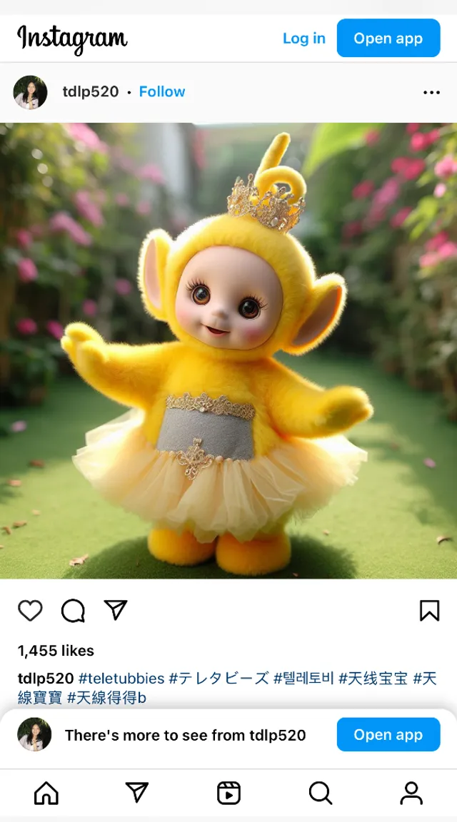 a stuffed animal wearing a yellow dress