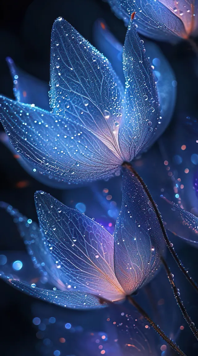 a close up of a flower with water droplets on it