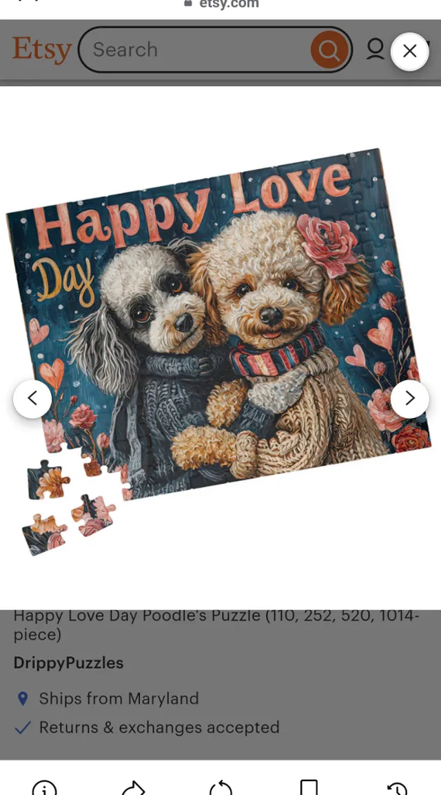 a puzzle with a picture of two dogs on it