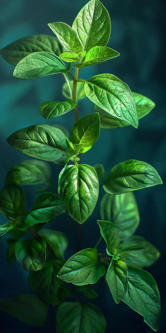 a close up of a plant with green leaves