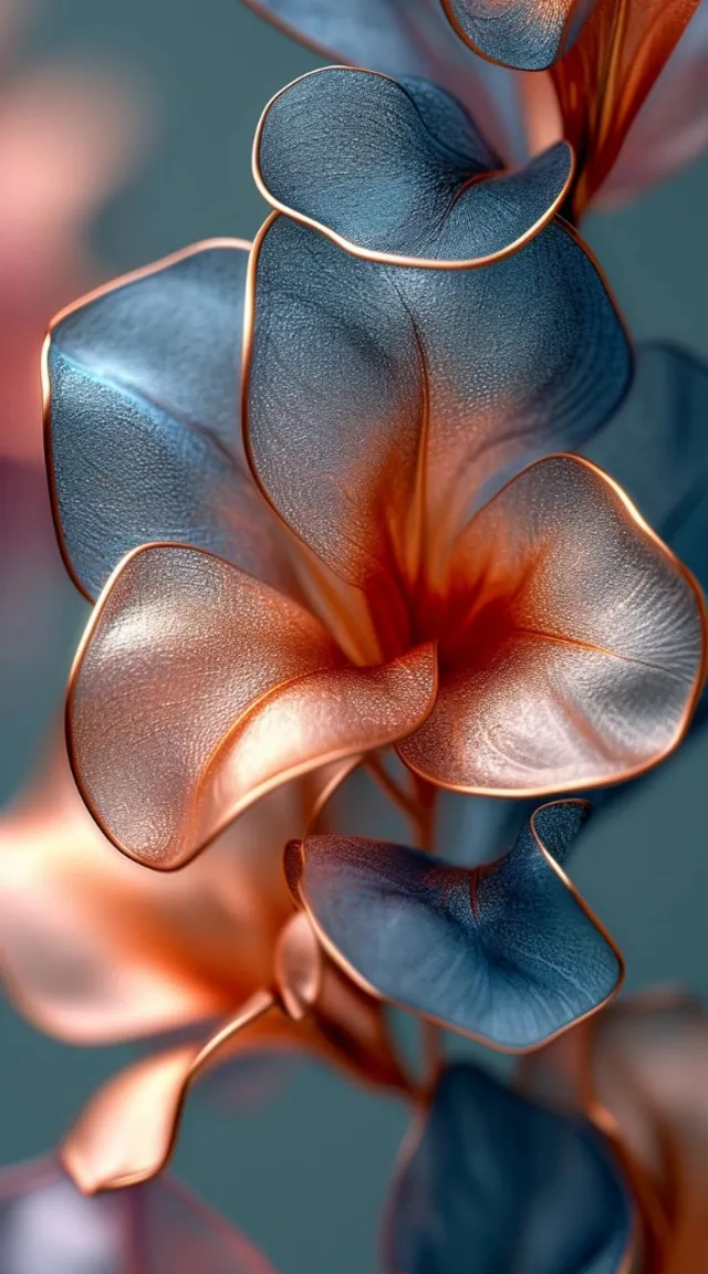 a close up of a flower on a blue background