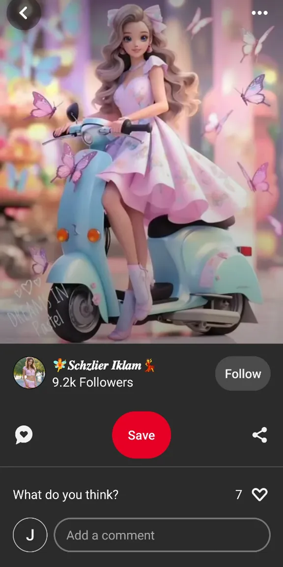 a girl riding a scooter with a dress on